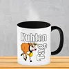 Kuhten Tag Kaffeebecher Schwarz in weiß mit Kuh zum Thema Produktbild-Vorschau 3