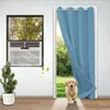 132x203cm Blue Blackout Thermal Door Curtain Solid Colour Náhled obrázku produktu 1