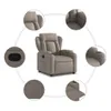 vidaXL Relaxsessel Taupe Stoff Produktbild-Vorschau 5
