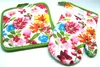 Topflappen 1 paar grüne 20 x 20 cm mit Blumenmotiven + 1 Produktbild-Vorschau 5