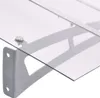 vidaXL Daszek drzwiowy srebrny i przezroczysty 120x90 cm z Podgląd zdjęcia produktu 3