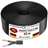 15m Kunststoffschlauchleitung H03VV-F 2x0,5 Schwarz Produktbild-Vorschau 4