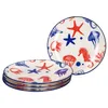 Seaside 4er Set Kuchenteller Dessert 4 Personen Ø 20 cm Produktbild-Vorschau 2