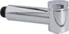 A chrome-plated shower head with a threaded connection. Produktbild-Vorschau