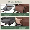 Fauteuil à bascule avec repose-pieds, accoudoirs, bois, Voir les images du produit 6