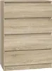 Topeshop M4 SONOMA, Dub, 4 zásuvka/zásuvek, Dřevotřískové Náhled obrázku produktu 1