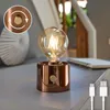 Vintage Akku Glühbirne Edison LED Tischlampe USB-C dimmbar Produktbild-Vorschau 2