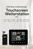 LCD Funk-Wetterstation mit Außensenor, Großes Touchscreen Produktbild-Vorschau 2