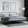 The Living Store Bettgestell mit Kopfteil Metall Schwarz Produktbild-Vorschau 3