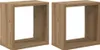 Two identical wooden cube shelves are shown side-by-side against a white background. Produktbild-Vorschau