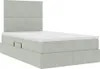 vidaXL Lit de rangement avec matelas gris clair 120 x 200 Voir les images du produit 5