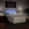 vidaXL Boxspringbett mit Matratze Weiß 160x200 cm Produktbild-Vorschau 5