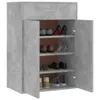 vidaXL Botník betonový šedý 60x35x84 cm odvozený dřevěný Náhled obrázku produktu 4