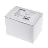 A white cardboard box with product information and graphics printed on it. Produktbild-Vorschau