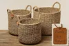 Dekokorb Sophy Ø 37/40/42 H.30/35/40 cm Seegras 3er Set Produktbild-Vorschau 1