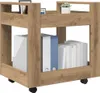 vidaXL Stolní vozík Artisan dub 60 x 45 x 60 cm materiál na Náhled obrázku produktu 3