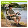 Trizand 27518 Klappbarer Angelsessel mit Sonnendach Produktbild-Vorschau 5