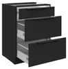 Küchen Unterschrank 60 cm SIENA Schwarz Vollauszug Produktbild-Vorschau 2