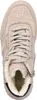 A top-down view of a beige women's boot with fluffy lining. Voir les images du produit