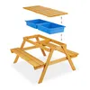 Relaxdays Kindersitzgruppe für draußen, Garten Picknickbank Produktbild-Vorschau 8
