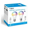 The image shows the retail packaging for a set of two TP-Link Tapo smart Wi-Fi light bulbs. Produktbild-Vorschau