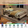 INONEFT Polsterbett 140x200cm mit LED und USB, Schlafsofa Produktbild-Vorschau 4