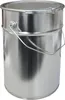 A silver metal bucket with a handle and lid is shown against a white background. Produktbild-Vorschau
