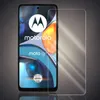 A screen protector is shown next to a smartphone displaying the Motorola logo and model name. Produktbild-Vorschau