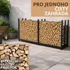 Vonkajší kovový regál na drevo 223 x 50 x 115 cm pre polená Náhľad obrázku produktu 4