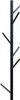 A black metal coat rack shaped like a tree with multiple branches serving as hooks, set against a white background. Voir les images du produit