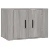 vidaXL 3-tlg. TV-Schrank-Set Grau Sonoma Holzwerkstoff Produktbild-Vorschau 4