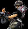 A close-up shot of a female soldier figurine holding a gun, with a black background. Náhled obrázku produktu