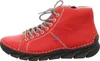 A red Rieker women's lace-up boot with a zipper. Produktbild-Vorschau
