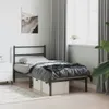 Postel s čelem kovová černá 90x200 cm Náhled obrázku produktu 4