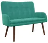 vidaXL 2-Sitzer Sofa Türkis 115 x 61 x 87 cm Samt Produktbild-Vorschau 1