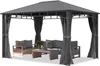 A gazebo with outdoor furniture inside, set against a white background. Produktbild-Vorschau