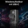 Close-up of a flashlight with text overlay. Produktbild-Vorschau