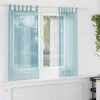vidaXL Voile Vorhänge mit Schlaufen 2 Stk. Türkis 140x175 Produktbild-Vorschau 2