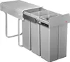 WESCO Vstavaný odpadkový kôš 3x10ltr. 38,5cm hliníková sivá Náhľad obrázku produktu 11