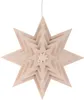 A layered star-shaped ornament hanging against a white background. Produktbild-Vorschau
