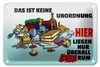 Blechschild Spruch 18x12cm Keine Unordnung überall Ideen Produktbild-Vorschau 1