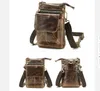 INF Sac à bandoulière en cuir véritable pour homme Voir les images du produit 3