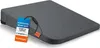 A gray wedge-shaped cushion with tags attached. Produktbild-Vorschau