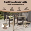 vidaXL Table de jardin beige 90 x 90 x 75 cm en rotin Voir les images du produit 5