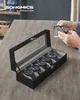 SONGMICS Box na hodinky pro 6 hodinek, pouzdro na hodinky Náhled obrázku produktu 5