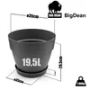 BigDean 3 Stück Blumentopf mit Untersetzer rund ø47 cm in Produktbild-Vorschau 3