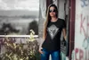 Damen T-Shirt Totenkopf Skull Diamond Diamant Slim Fit Produktbild-Vorschau 3