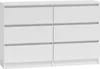 A white dresser with six drawers. Anteprima dell’immagine prodotto