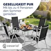 CASARIA® Gartenmöbel Set 4 Stühle mit Tisch 90x90cm Produktbild-Vorschau 6
