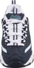 A close-up front view of a navy and white Skechers D'Lites sneaker. Produktbild-Vorschau